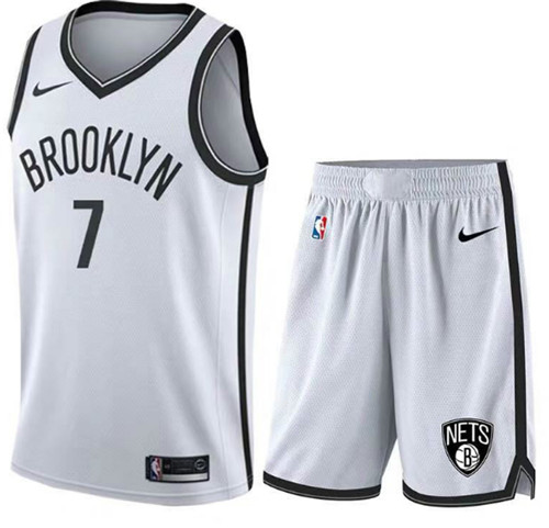 Men's Brooklyn Nets #7 Kevin Durant White NBA 2019 Stitched Jersey(With Shorts) Men's Brooklyn Nets #7 Kevin Durant White NBA 2019 Stitched Jersey(With Shorts)
